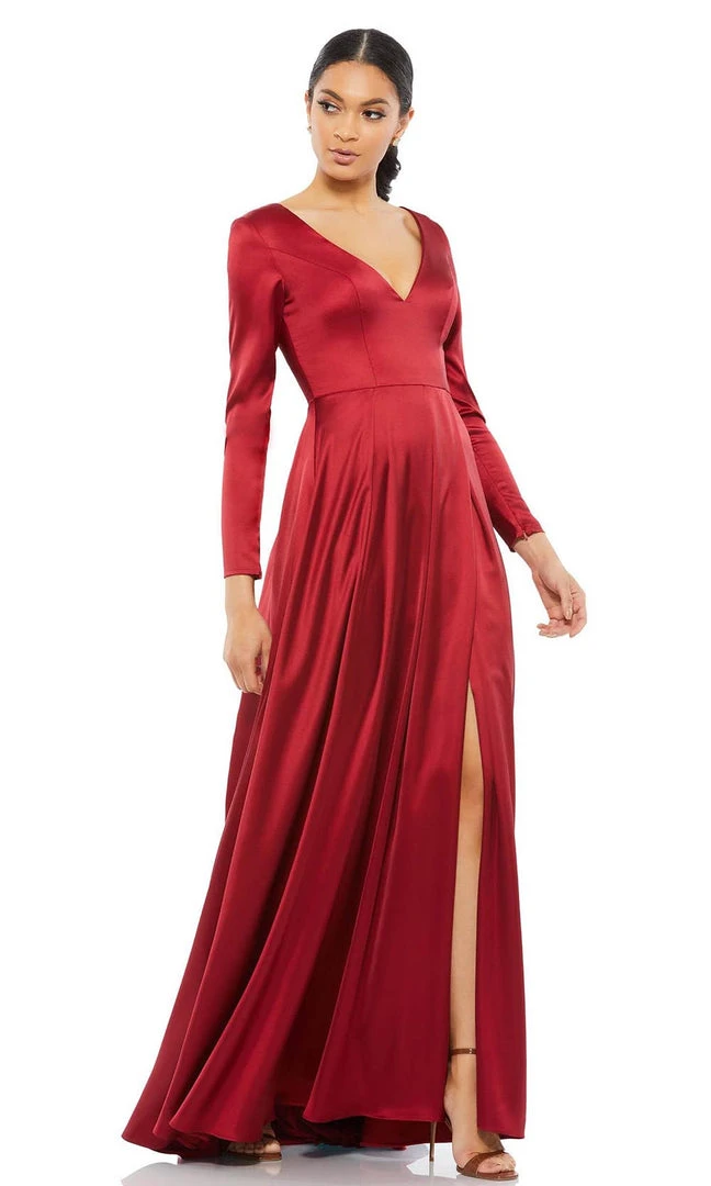 Ieena Duggal - 26613 Long Sleeves Pleated Gown 5 Ieena Duggal - 26613 Long Sleeves Pleated Gown