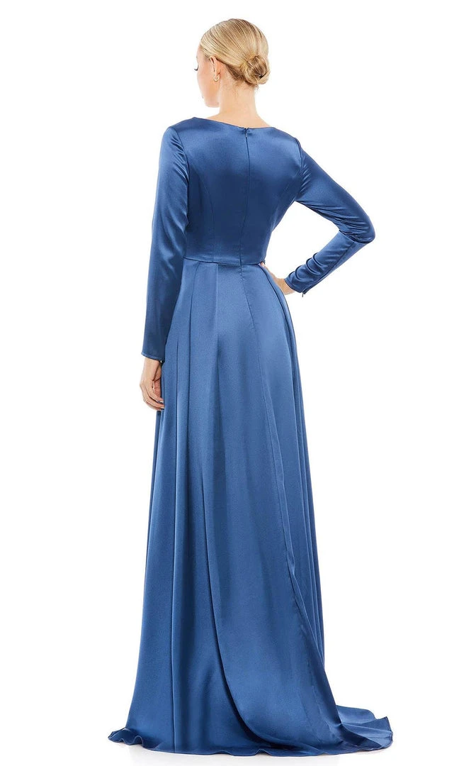 Ieena Duggal - 26613 Long Sleeves Pleated Gown 4 Ieena Duggal - 26613 Long Sleeves Pleated Gown