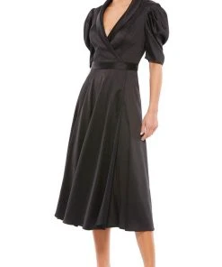 Ieena Duggal 26628 - Collared V-Neck A-Line Formal Dress