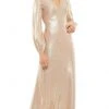Ieena Duggal - 26650 Pleated Empire Glittered Gown 2 Ieena Duggal - 26650 Pleated Empire Glittered Gown