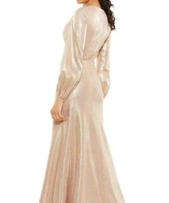 Ieena Duggal - 26650 Pleated Empire Glittered Gown 6 Ieena Duggal - 26650 Pleated Empire Glittered Gown