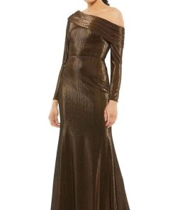 Ieena Duggal - 26660 Asymmetric Pleated Formal Gown