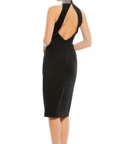 Ieena Duggal - 26682 High Neck Midi Formal Dress