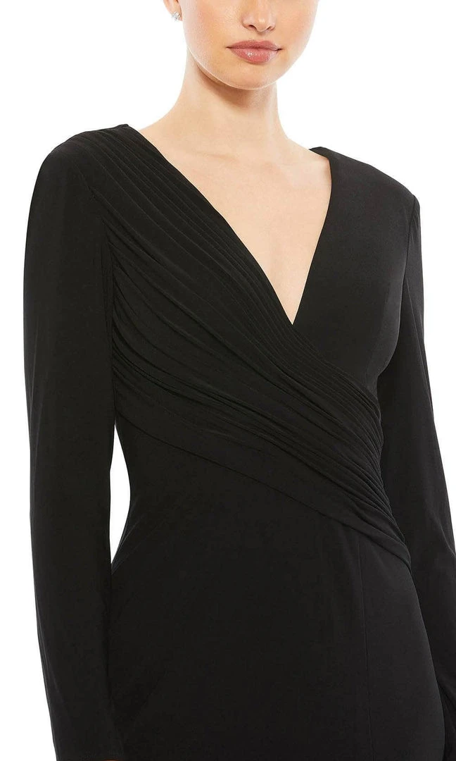 Ieena Duggal 26686 - Long Sleeves Deep V-neck Evening Gown 5 Ieena Duggal 26686 - Long Sleeves Deep V-neck Evening Gown