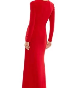 Ieena Duggal 26686 - Long Sleeves Deep V-neck Evening Gown 15 Ieena Duggal 26686 - Long Sleeves Deep V-neck Evening Gown