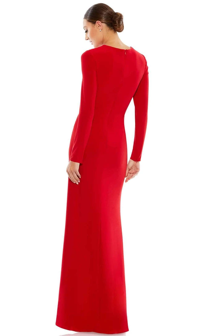 Ieena Duggal 26686 - Long Sleeves Deep V-neck Evening Gown 8 Ieena Duggal 26686 - Long Sleeves Deep V-neck Evening Gown