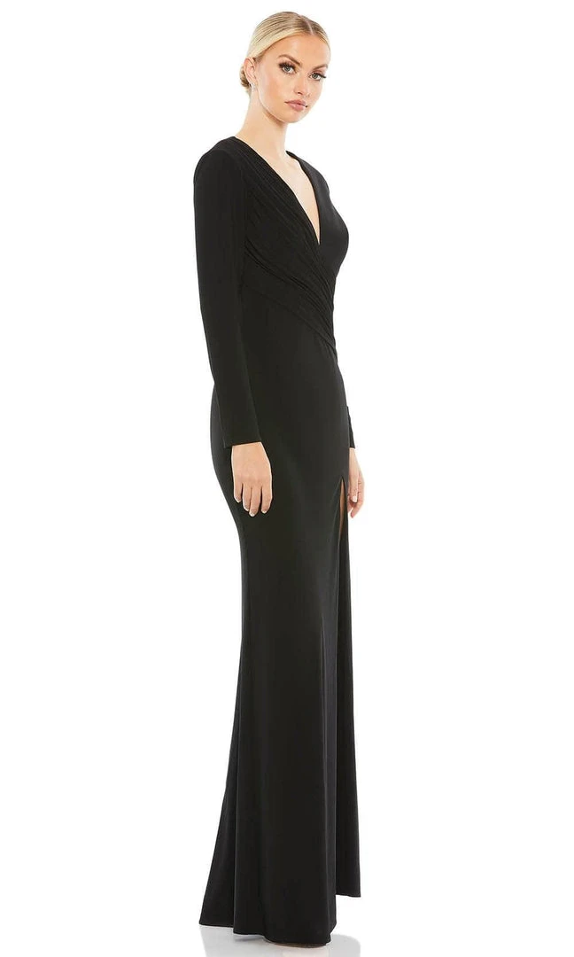 Ieena Duggal 26686 - Long Sleeves Deep V-neck Evening Gown 6 Ieena Duggal 26686 - Long Sleeves Deep V-neck Evening Gown