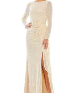 Ieena Duggal 26715 - Ruched Waist Sequin Evening Dress