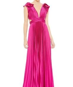 Ieena Duggal - 26729 Flutter Sleeve A-Line Gown