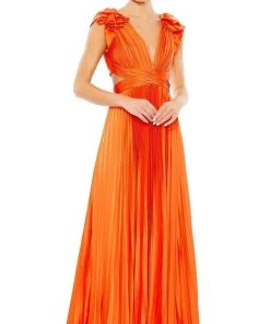 Ieena Duggal - 26729 Flutter Sleeve A-Line Gown