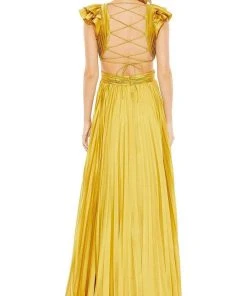 Ieena Duggal - 26729 Flutter Sleeve A-Line Gown