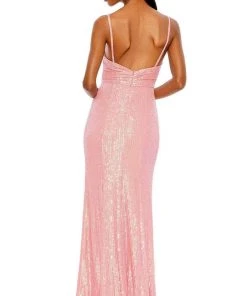 Ieena Duggal - 26945 Plunging Tiny Sequined Long Gown 5 Ieena Duggal - 26945 Plunging Tiny Sequined Long Gown