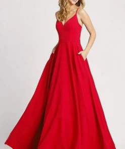 Ieena Duggal - 48855I V Neck Sleeveless Fitted Bodice A-Line Dress 9 Ieena Duggal - 48855I V Neck Sleeveless Fitted Bodice A-Line Dress