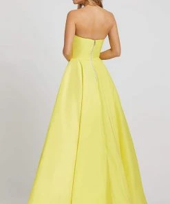 Mac Duggal Ieena Duggal - 48875I Strapless Straight Neck A-Line Gown With Pocket 7 Mac Duggal Ieena Duggal - 48875I Strapless Straight Neck A-Line Gown With Pocket