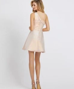 Ieena Duggal - 48934I Asymmetrical Ruffle Accented A-Line Dress Mac Duggal