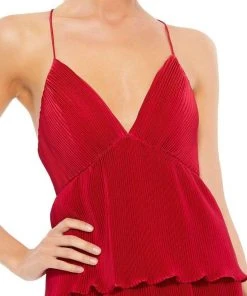 Ieena Duggal - 49083 Spaghetti Strap Tiered Long Dress 7 Ieena Duggal - 49083 Spaghetti Strap Tiered Long Dress