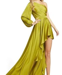 Ieena Duggal - 49141 Asymmetric Bishop Sleeve Long Dress 7 Ieena Duggal - 49141 Asymmetric Bishop Sleeve Long Dress