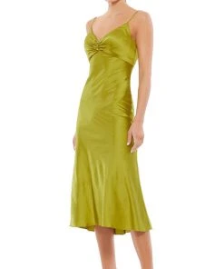 Ieena Duggal - 49509 Midi Plain Sleeveless Dress