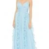 Ieena Duggal - 49533 Ruffle Trimmed A-Line Gown 1 Ieena Duggal - 49533 Ruffle Trimmed A-Line Gown