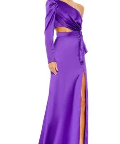 Ieena Duggal 49570 - One Puff Sleeve Long Dress