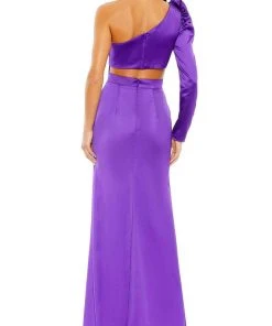 Ieena Duggal 49570 - One Puff Sleeve Long Dress