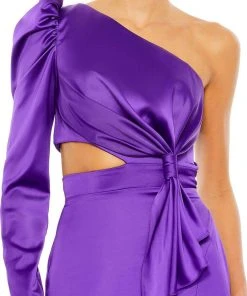 Ieena Duggal 49570 - One Puff Sleeve Long Dress