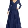 Ieena Duggal - 55311 Long Sleeve Ruched A-Line Dress 2 Ieena Duggal - 55311 Long Sleeve Ruched A-Line Dress