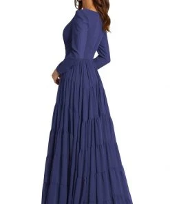 Ieena Duggal - 55311 Long Sleeve Ruched A-Line Dress 5 Ieena Duggal - 55311 Long Sleeve Ruched A-Line Dress
