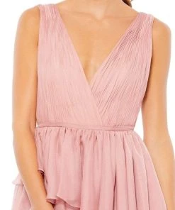 Ieena Duggal - 55320 Plunging Neck And Back High Low Dress 7 Ieena Duggal - 55320 Plunging Neck And Back High Low Dress
