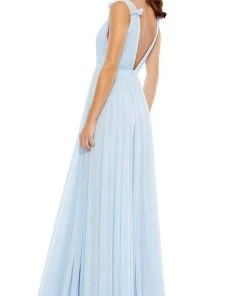 Ieena Duggal - 55321 Plunging V Neck Chiffon Flowy Dress 6 Ieena Duggal - 55321 Plunging V Neck Chiffon Flowy Dress