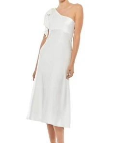 Ieena Duggal - 55387I Bow Draped One Shoulder Dress 11 Ieena Duggal - 55387I Bow Draped One Shoulder Dress