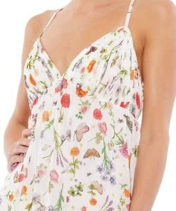 Ieena Duggal - 55421I Printed Baby Doll Short Dress