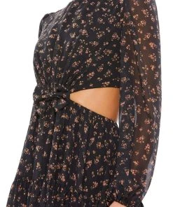 Ieena Duggal - 55432I Close Neck Bow Cut Out Dress 7 Ieena Duggal - 55432I Close Neck Bow Cut Out Dress