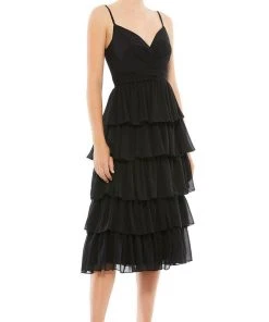 Ieena Duggal 55437 - V-Neck Ruffle Tiered Formal Dress