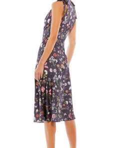 Ieena Duggal 55629 - Floral Print Halter Cocktail Dress