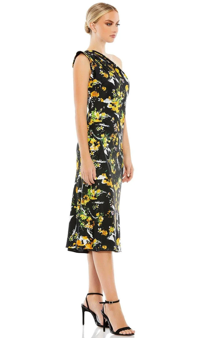Ieena Duggal 55630 - Floral One Shoulder Cocktail Dress 5 Ieena Duggal 55630 - Floral One Shoulder Cocktail Dress