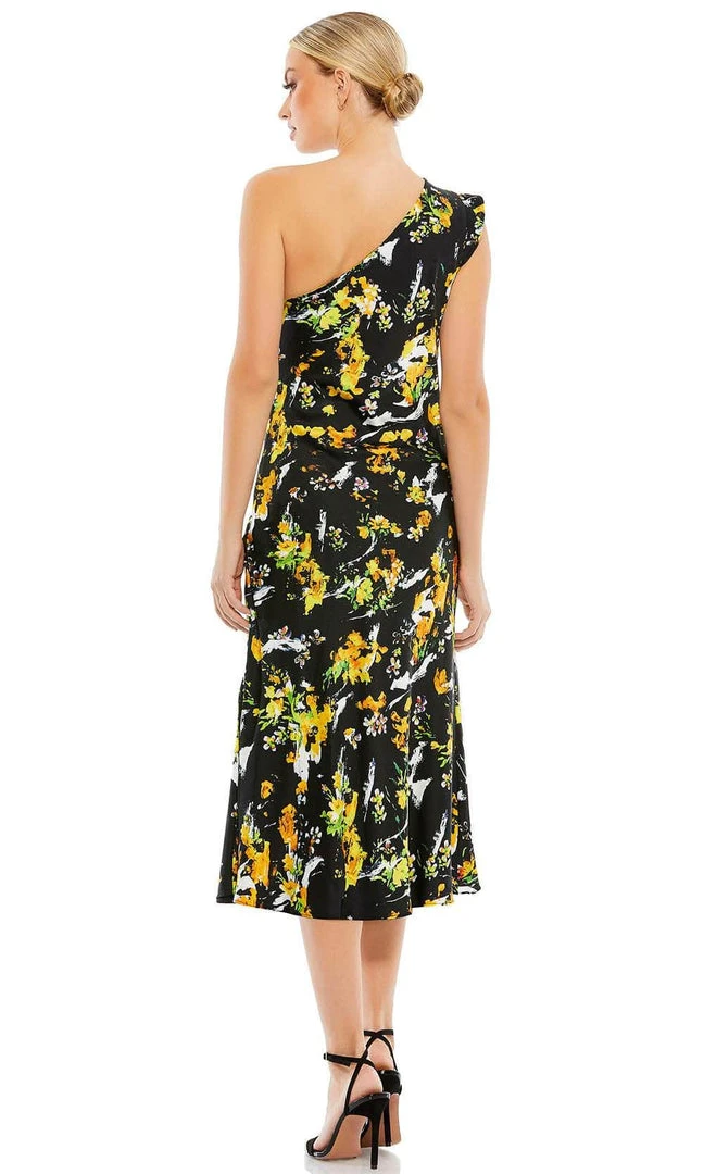 Ieena Duggal 55630 - Floral One Shoulder Cocktail Dress 4 Ieena Duggal 55630 - Floral One Shoulder Cocktail Dress