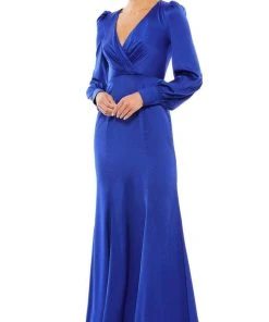 Ieena Duggal 55635 - Deep V-neck Long Dress
