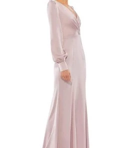 Ieena Duggal 55635 - Deep V-neck Long Dress