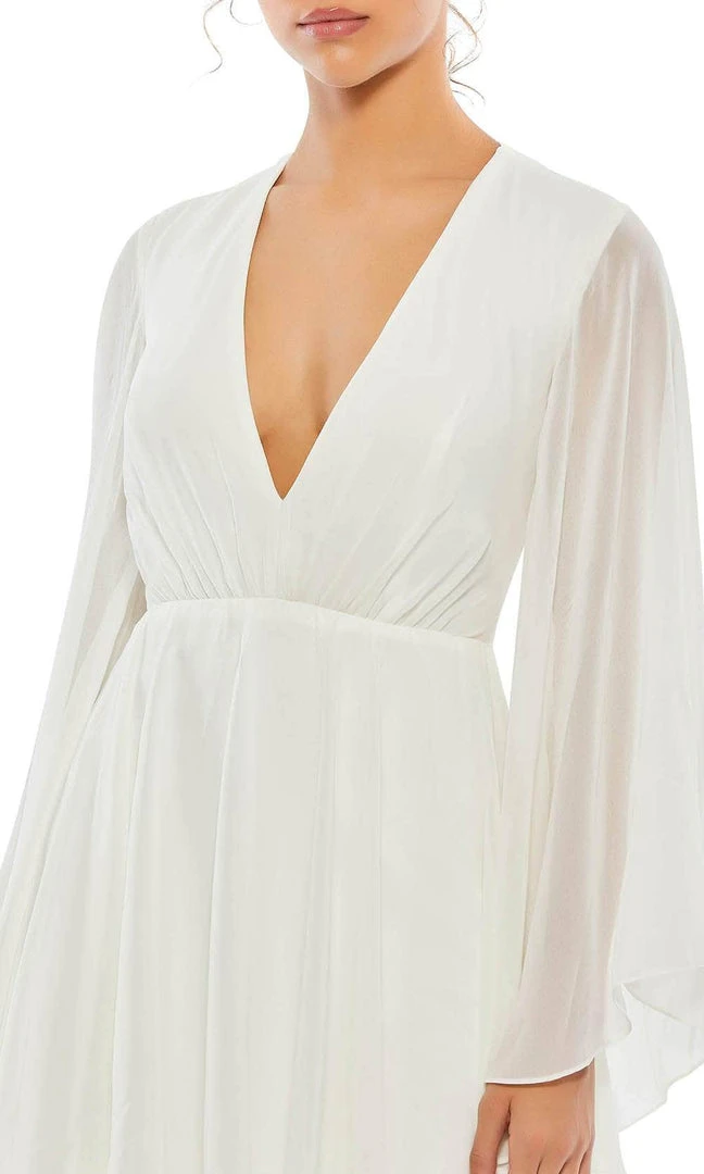 Ieena Duggal 55684 - Long Sleeves V-neck Short Dress 6 Ieena Duggal 55684 - Long Sleeves V-neck Short Dress