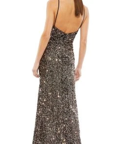 Ieena Duggal 55700 - V-Neck Ruched Prom Dress | Couture Candy