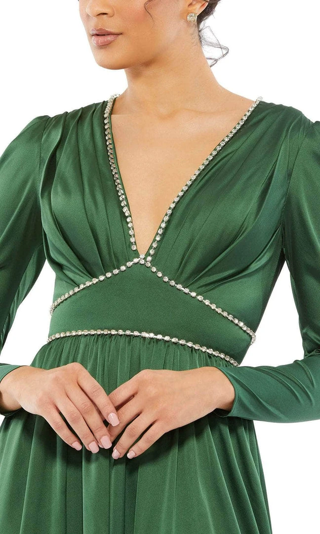 Ieena Duggal 55702 - Puffed Sleeve Evening Gown With Slit 5 Ieena Duggal 55702 - Puffed Sleeve Evening Gown With Slit