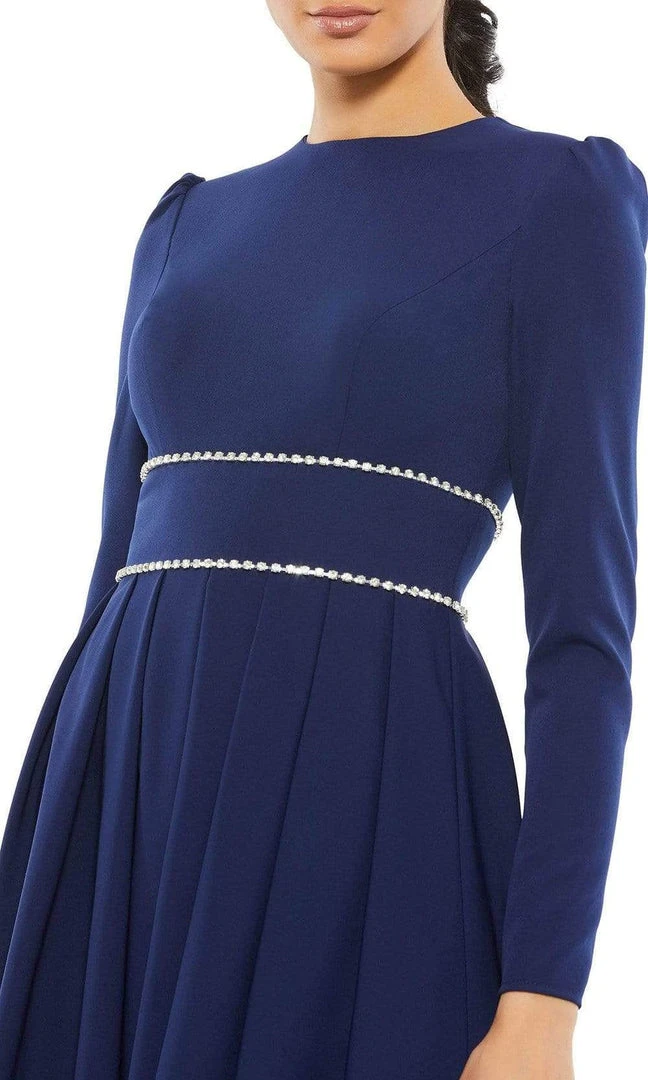 Ieena Duggal - 55705 Long Sleeve Jeweled A-Line Dress 5 Ieena Duggal - 55705 Long Sleeve Jeweled A-Line Dress