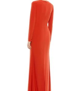 Ieena Duggal 55708 - Keyhole Neckline Long Sleeved Dress