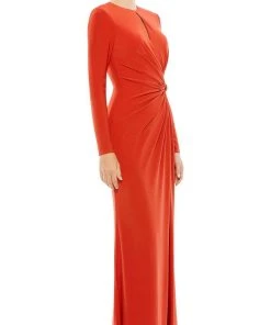 Ieena Duggal 55708 - Keyhole Neckline Long Sleeved Dress 14 Ieena Duggal 55708 - Keyhole Neckline Long Sleeved Dress