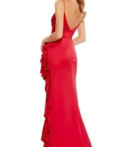 Ieena Duggal - 67815 Plunging V Neck Ruffled Dress 7 Ieena Duggal - 67815 Plunging V Neck Ruffled Dress
