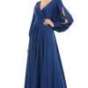 Ieena Duggal - 67847 Bishop Sleeve Wrap Gown 2 Ieena Duggal - 67847 Bishop Sleeve Wrap Gown