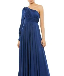 Ieena Duggal - 67866I One Shoulder Satin A-Line Gown 9 Ieena Duggal - 67866I One Shoulder Satin A-Line Gown