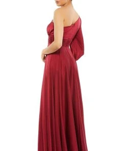Ieena Duggal - 67866I One Shoulder Satin A-Line Gown 7 Ieena Duggal - 67866I One Shoulder Satin A-Line Gown