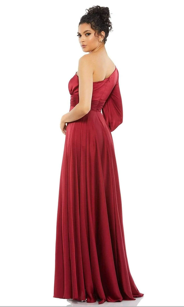 Ieena Duggal - 67866I One Shoulder Satin A-Line Gown 4 Ieena Duggal - 67866I One Shoulder Satin A-Line Gown